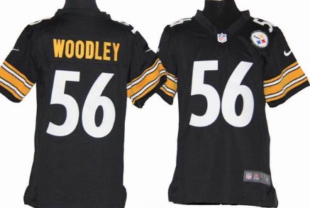 Nike Black youths Game Jersey Pittsburgh Steelers 56 LaMarr Woodley